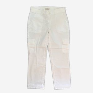 LOFT white capri cargos